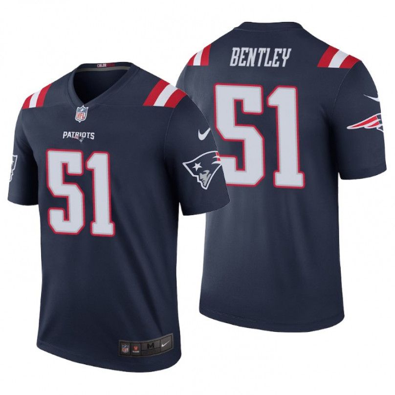 Men New England Patriots 51 Ja Whaun Bentley Nike Navy Color Rush Legend NFL Jersey